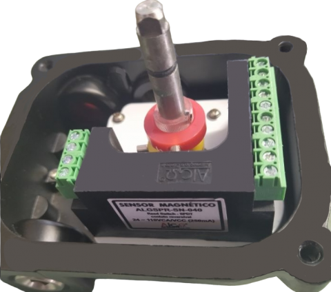 Monitor de Posição ALG-900 - Montada com nossa Placa J (Reed Switch ou Indutivo